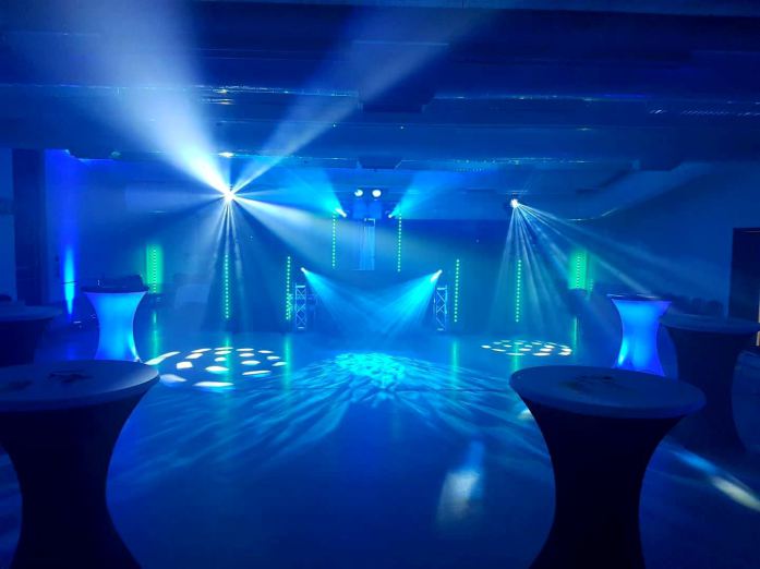 Blue club lighting for a Soul Scene event in Suffolk